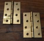 Solid Brass 4" Extruded, Polished & Washered Butt Hinges 